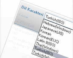 Dil Karakteri Seçme