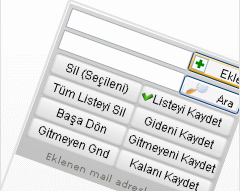 Tüm Mail Listesi Kaydetme 